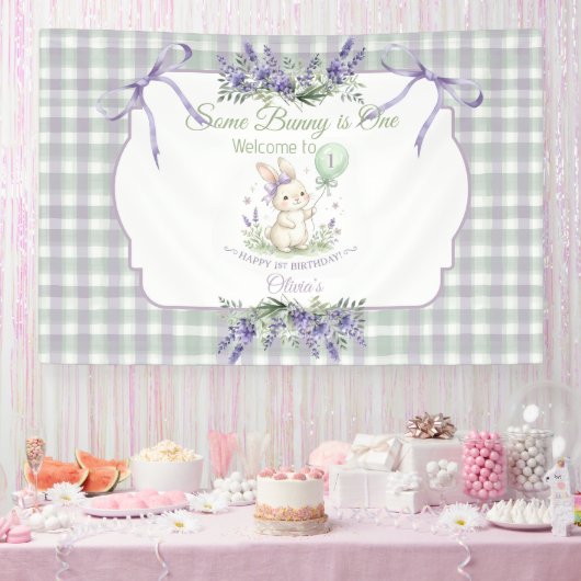 Banner 1. Geburtstag Some Bunny is One (Party)