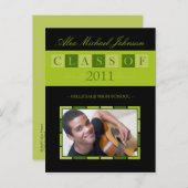 Banner Abschluss Ankündigung Postkarte (Limon) (Vorne/Hinten)