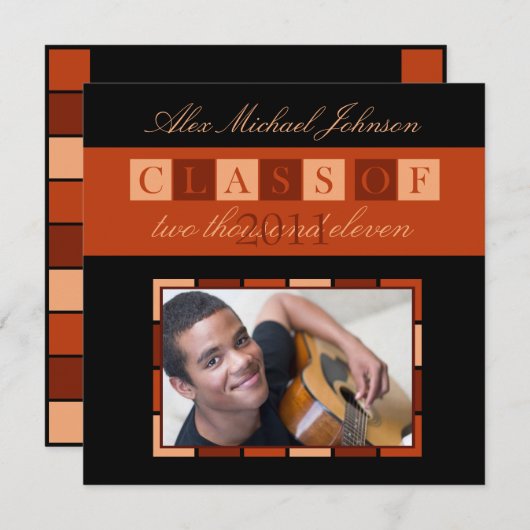 Banner Abschluss Einladung Ankündigung (orange) (Vorne/Hinten)