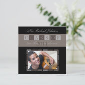 Banner Abschluss Einladung Ankündigung (Silber) (Stehend Vorderseite)