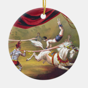 Banner Act Vintage Circus Art Keramik Ornament