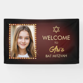 Banner am Broadway Mitzvah mit Bild in Lights