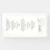 Banner auf dem Bar "Black & White Wedding Drinks" (Horizontal)