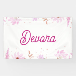 Banner aus dem Party Floral pink