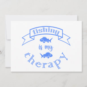 Banner Band Zitat Fischen ist meine Therapie Einladung