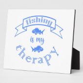 Banner Band Zitat Fischen ist meine Therapie Fotoplatte (Seite)