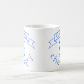 Banner Band Zitat Fischen ist meine Therapie Kaffeetasse (Mittel)