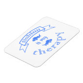 Banner Band Zitat Fischen ist meine Therapie Magnet (Linke Seite)