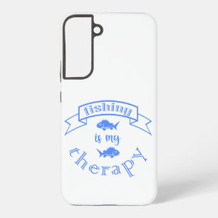 Banner Band Zitat Fischen ist meine Therapie Samsung Galaxy Hülle