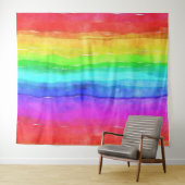 Banner-Banner für Wasserfarben-Regenbogen LGBT-Pri Wandteppich (Beispiel (Horizontal))