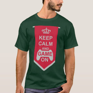 Banner Behielt Calm Game On Junge T-Shirt