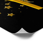 Banner Birthday Party Feier Leopard Gold Poster (Ecke)