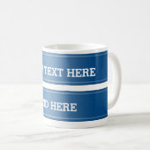 BANNER blauer Farbverlauf + Ihr Text Kaffeetasse (VorderseiteRechts)