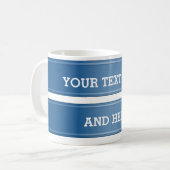 BANNER blauer Farbverlauf + Ihr Text Kaffeetasse (Vorderseite Links)