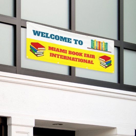 Banner "Book Fair Custom" (Äußeres Gebäude)