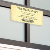 Banner "Book Store Editable Vintag Art" (Draußen Gebäude)