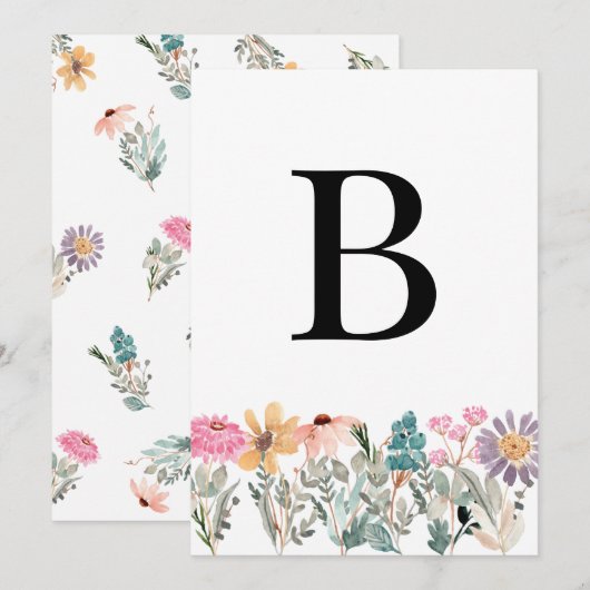 Banner/Bunting für DIY-Wildblumen Einladung (Vorne/Hinten)