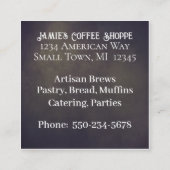 Banner Chalet Design Business Card Quadratische Visitenkarte (Rückseite)