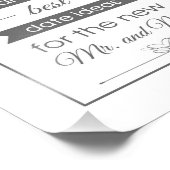 Banner Date Jar Wedding Sign Foto Print - Grau (Ecke)