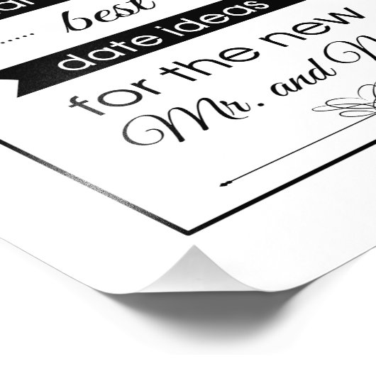 Banner Datum Jar Wedding Sign Fotodruck (Ecke)