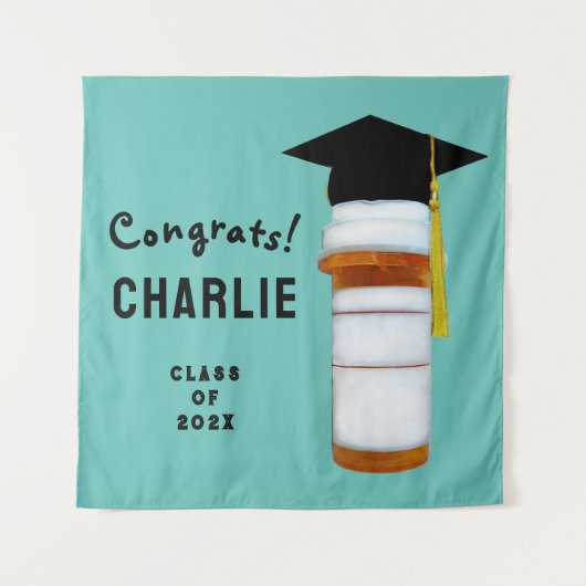 Banner der Apothekerin Pharmacy School Graduation  Wandteppich (Vorderseite)