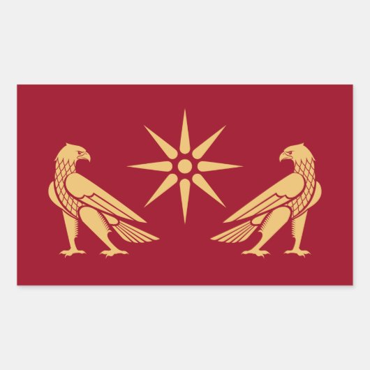 Banner der Artaxiad-Dynastie (Armenien) Rechteckiger Aufkleber (Vorderseite)