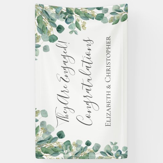 Banner der botanischen Verlobung Eukalyptus Greene (Vertikal)