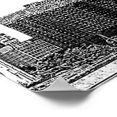 Banner der Chicago Skyline Silhouette Graduation P Poster (Ecke)