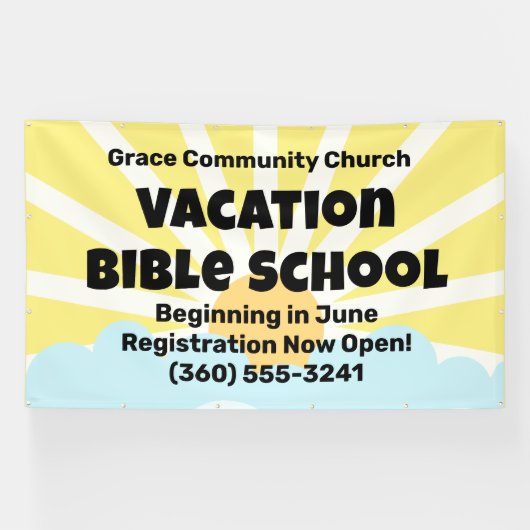 Banner der Custom Vacation Bible School (Horizontal)