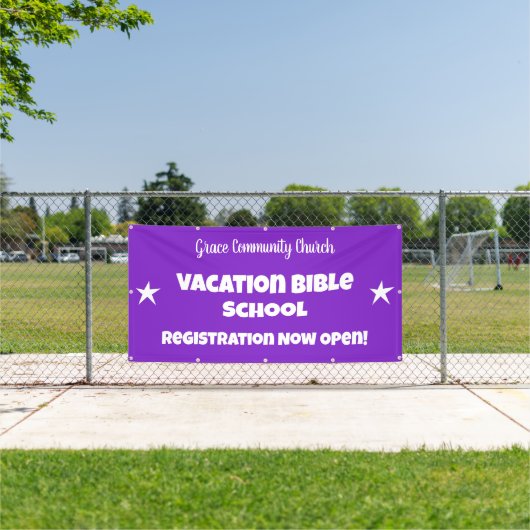 Banner der Custom Vacation Bible School (Insitu)