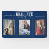 Banner der einfachen, modernen Blue Foto Graduatio (Horizontal)
