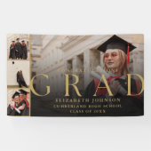 Banner der Gold Foto Collage Modern Graduation Par (Horizontal)
