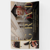 Banner der Gold Foto Collage Modern Graduation Par (Vertikal)
