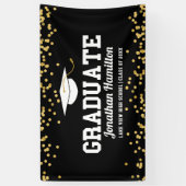 Banner der Graduate Black Gold Graduation Party (Vertikal)