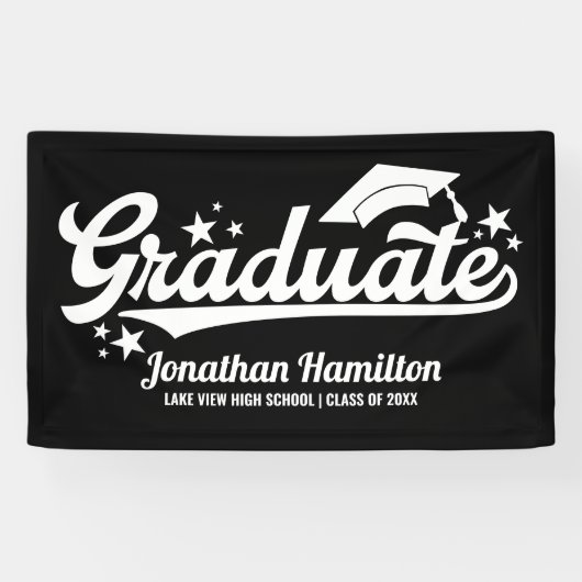 Banner der Graduate Black Graduation Party (Horizontal)