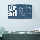 Banner der modernen Blue Graduation Party (Messeveranstaltung)
