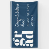 Banner der modernen Blue Graduation Party (Vertikal)