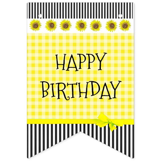Banner der Personalisierten Sonnenblume Geburtstag (Dritte Fahne)