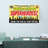 Banner der Superhero Teacher Wertungswoche (Messeveranstaltung)