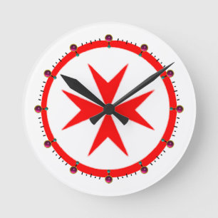 Banner der toskanischen Marine Runde Wanduhr