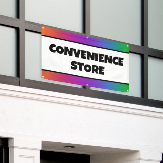 Banner des farbenfrohen Convenience Store (Äußeres Gebäude)