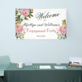 BANNER Elegant Floral Engagement Party Welcome (Messeveranstaltung)