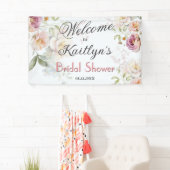 BANNER Elegante Florale Hochzeitsdusche Willkommen (Insitu)