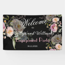 BANNER Elegante Florale Verlobungsfeier Begrüßung