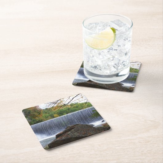Banner Elk, NC Wasserfall Rechteckiger Pappuntersetzer (Vor Ort)