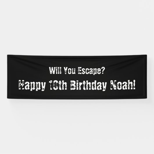 Banner "Escape Room" für das Party (Horizontal)