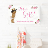 Banner Ethnic Princess Baby Dusche Rosa Blütenbrau (Insitu)