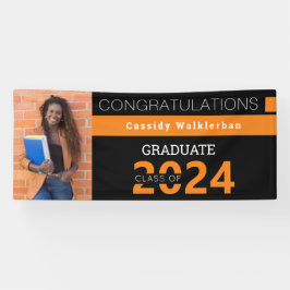 Banner für Abschluss-Graduate Black Orange Foto