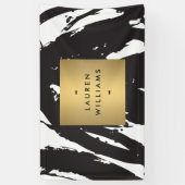 Banner für abstrakte schwarze Pinselstriche (Vertikal)