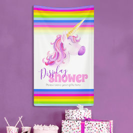 Banner für Baby Dusche Regenbogen Einhorngeschenk